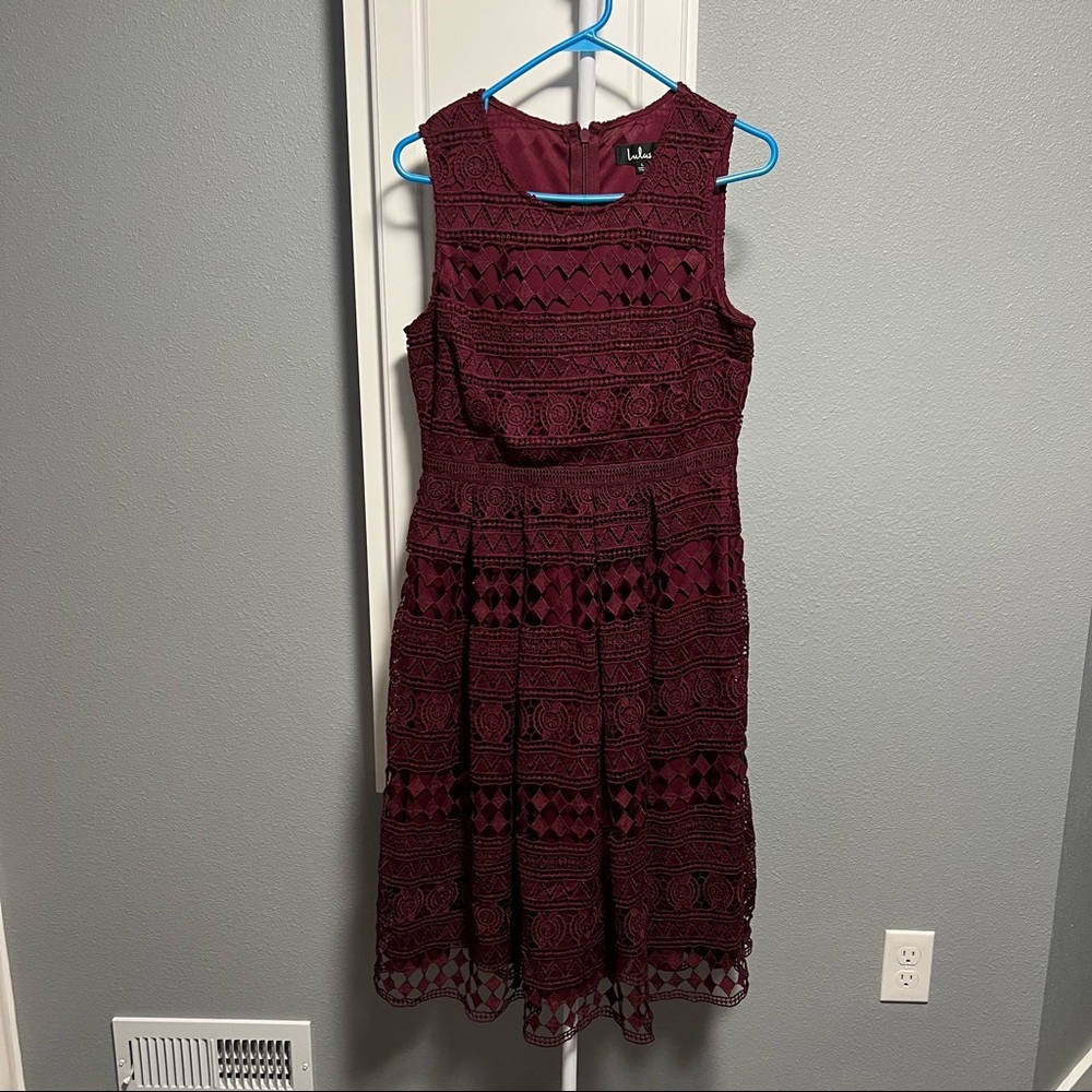 Lulus Madly In Love Plum Dress L
